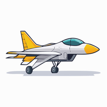 Cartoon Fighter Jet Airplane