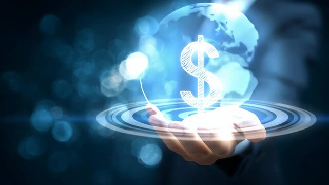 Global Currency and Finance Concept.
