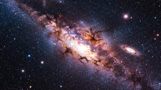 A vast expanse of stars and nebulae, a stunning celestial panorama