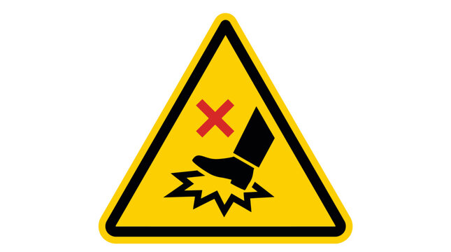 Warning Do not step on this surface - Foot crush hazard, safety precaution sign