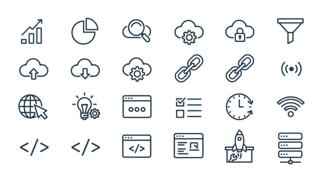 Secure access card icon with keyhole symbol and progress bars in outline solid and color variations for verification and authorization concepts
