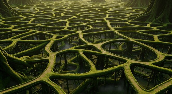 Abstract maze nature environment