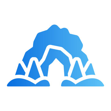 Cave exploring Line Gradient Icon