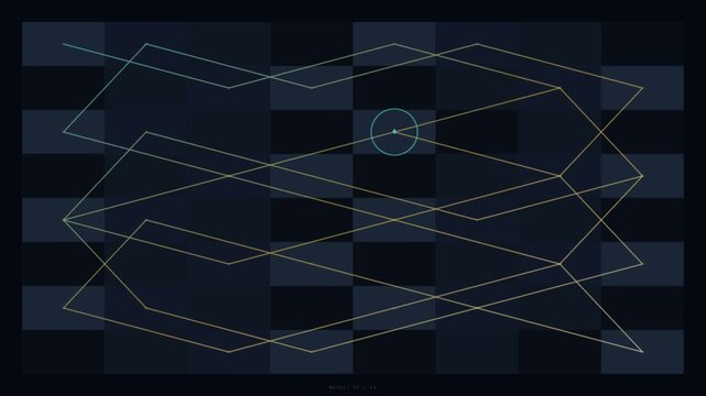 Chess Knight Tour Algorithm Path Animation 4K Seamless Loop