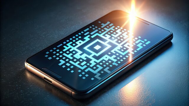 Scanning qr code on smartphone screen