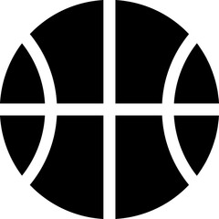 Black basketball icon - solid © Teddy