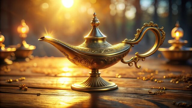 Golden magic lamp