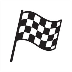 racing flag checkered icon vector illustration. © JOY RAY