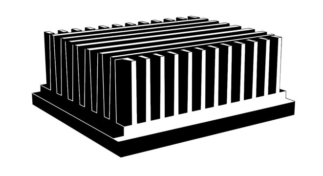 Heat sink for electronics cooling system.