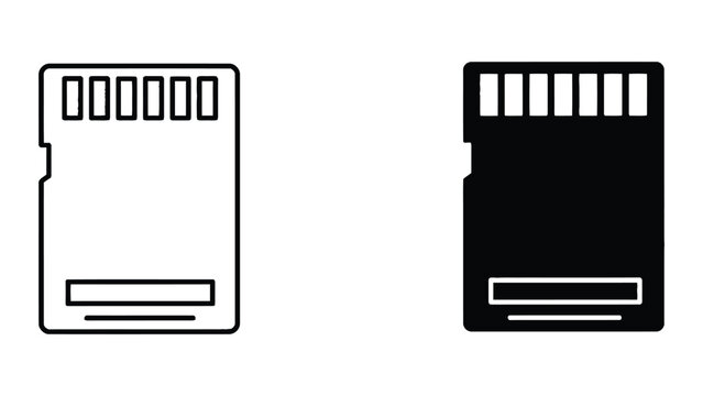 Sd card and microsd card comparison illustration