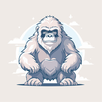 Illustration of a Yeti sitting down