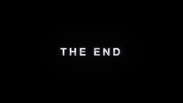 Abstract Kinetic Typography The End Glitch Animation