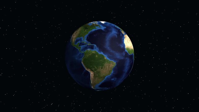 Earth Zoom Animation to Limon Costa Rica with Geographic Data Overlay