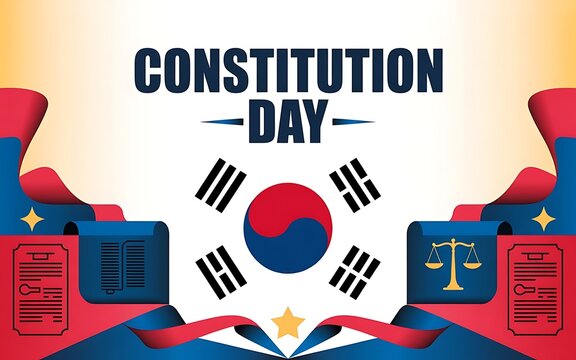 Constitution Day, South Korean flag, law, justice, celebration