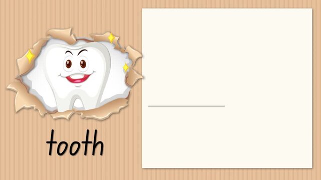 Educational Alphabet Animation for Letter T with Cartoon Tooth Character