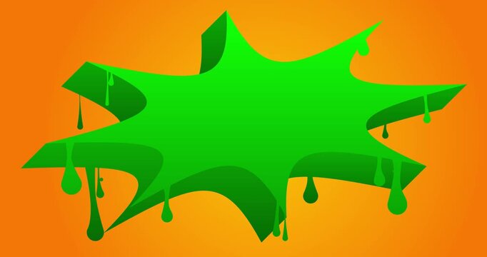 Graffiti speech bubble animation. Abstract modern Messaging sign street art decoration video, Discussion icon performed in urban painting style.