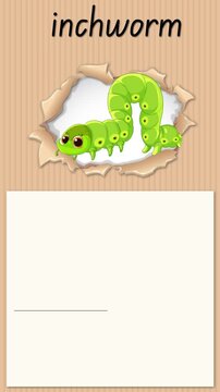 Educational Alphabet Animation for Letter I with a Cartoon Inchworm