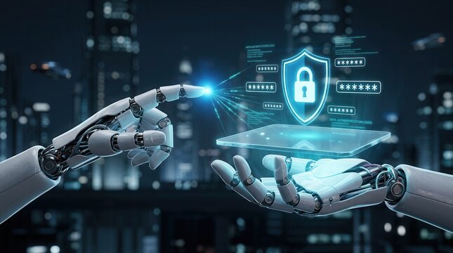 Intelligent cybersecurity platform with secure codes and robust data protection managed by AI.