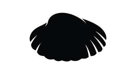 seashell silhouette on white background © Bismillahadobe