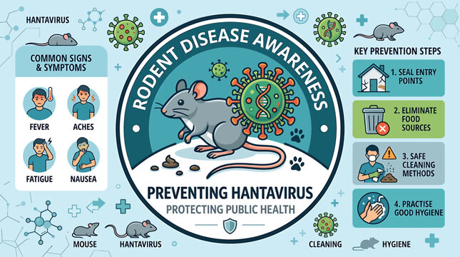 Rodent Disease Awareness Infographic Preventing Hantavirus to Protect Public Health and Safety
