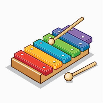 Colorful Xylophone Toy with Mallets