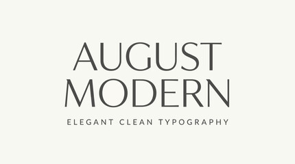 Obraz premium Elegant Clean Typography August Modern