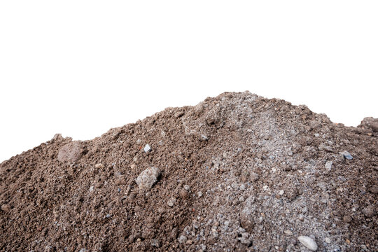 pile of soil isolated