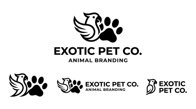 Exotic Pet Company Animal Logos.