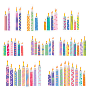 Pattern rainbow candle image