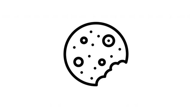 cookie minimalist stroke animation
