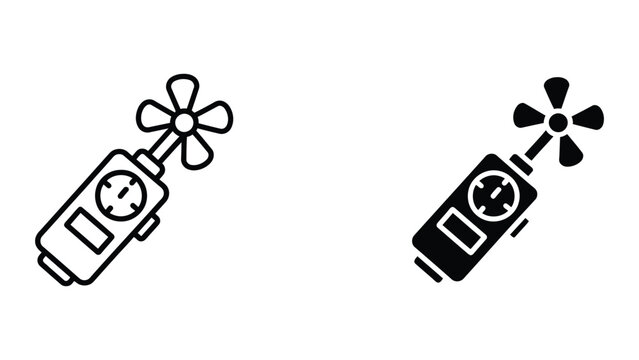 Two electric fans with timers facing opposite directions