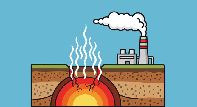 Industrial Geothermal Energy Production Harnessing Earth's Internal Heat for Sustainable Power Generation