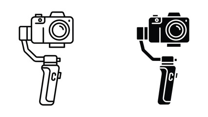 Camera mounted on gimbal stabilizer © Mst
