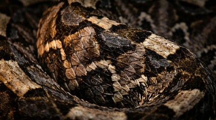 Fototapeta premium Detailed Macro View of a Venomous Snake's Head