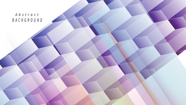  Geometric shape from colorful cubes.