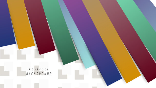 Colorful abstract overlay paper style background design