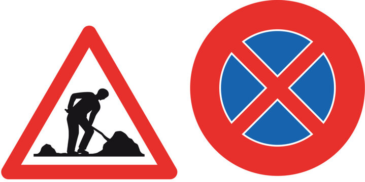 no parking sign isolated