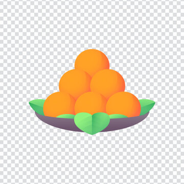 Ladoo Indian Sweet Dessert Food Festival Celebration Icon Set