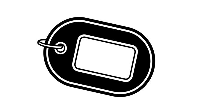 Dog Tag Identification Metal Blank.