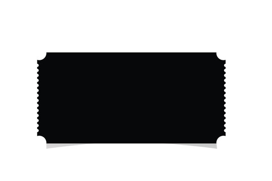 Minimal Black Ticket Template Vector | Blank Event Pass Stub Design