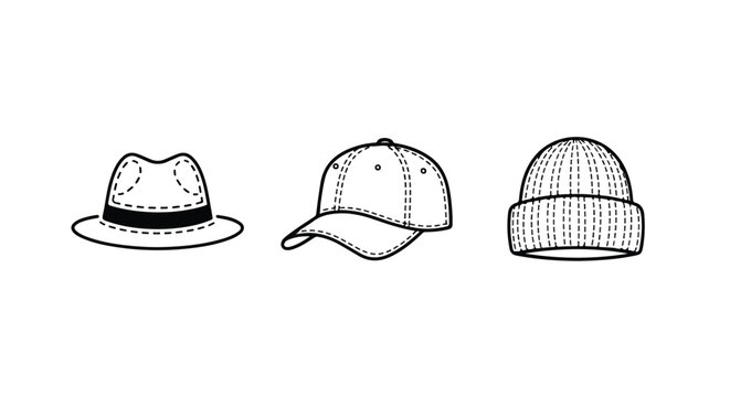 Casual baseball caps in halftone dotted pattern border