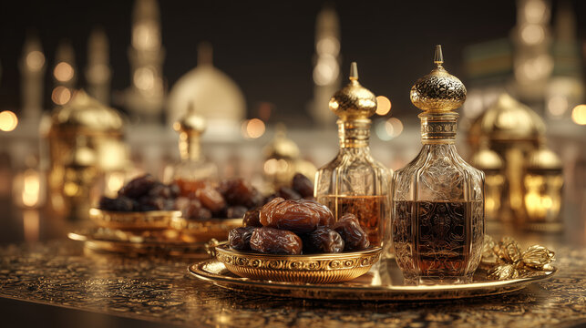 oly Kaaba with Zam Zam Water and Ajwa Dates
Spiritual Hajj Journey Around the Sacred Kaaba
Islamic Pilgrimage Scene with Dates and Zamzam
Pilgrims Performing Tawaf Near the Holy Kaaba
Hajj Mubarak 