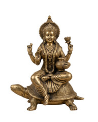 Fototapeta premium Goddess Yamuna idol in brass