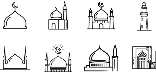 Islamic architecture line drawings © artistt