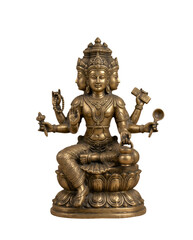 Obraz premium Lord Brahma. Creator of world idol in brass