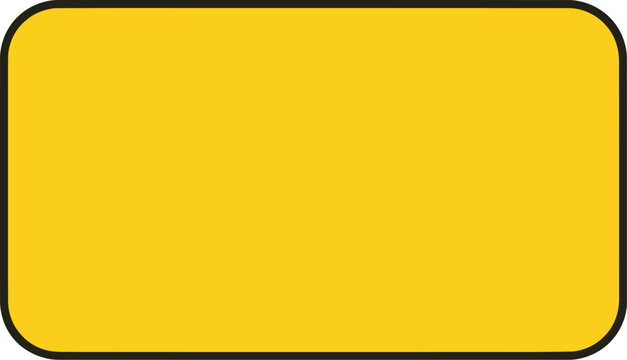 Yellow rectangle with rounded corners and black border