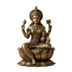 Obraz premium Goddess Lakshmi, idol in brass