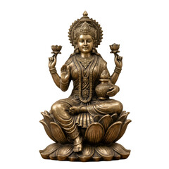 Obraz premium Goddess Lakshmi, idol in brass
