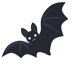 Fototapeta premium Minimalist Cute Bat Vector Icon Illustration for Halloween Design