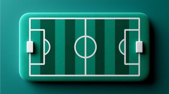 Minimal Green Soccer Field Illustration With Tactics Board Style Top View Sports Strategy Concept